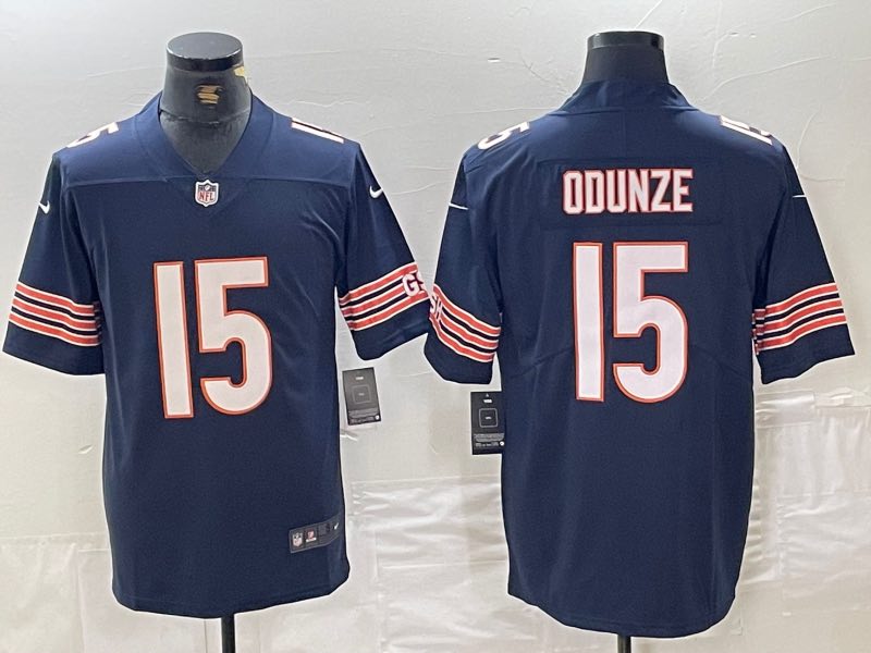 NFL Chicago Bears #15 Odunze Blue Jersey