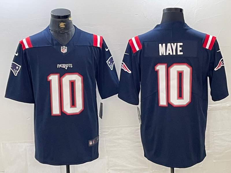 NFL New England Patriots #10 Maye Blue Limited Jersey 