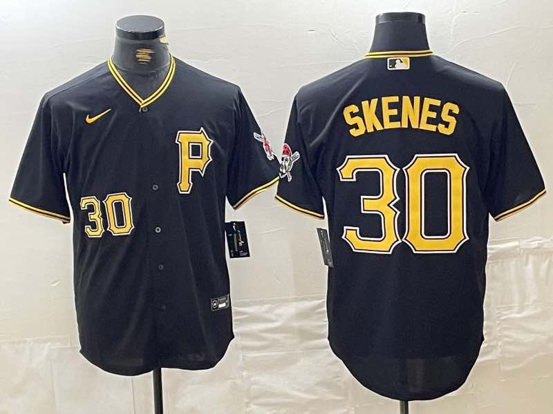 MLB Pittsburgh Pirates #30 Skenes Black Game Jersey