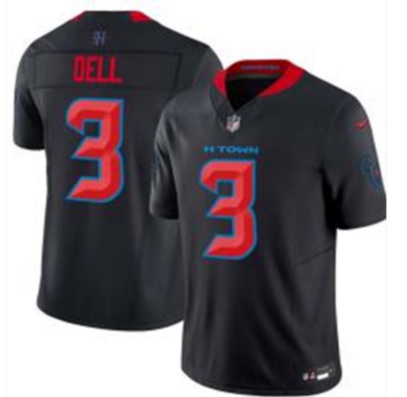 NFL Houston Texans #3 Dell blue  Limited Jersey