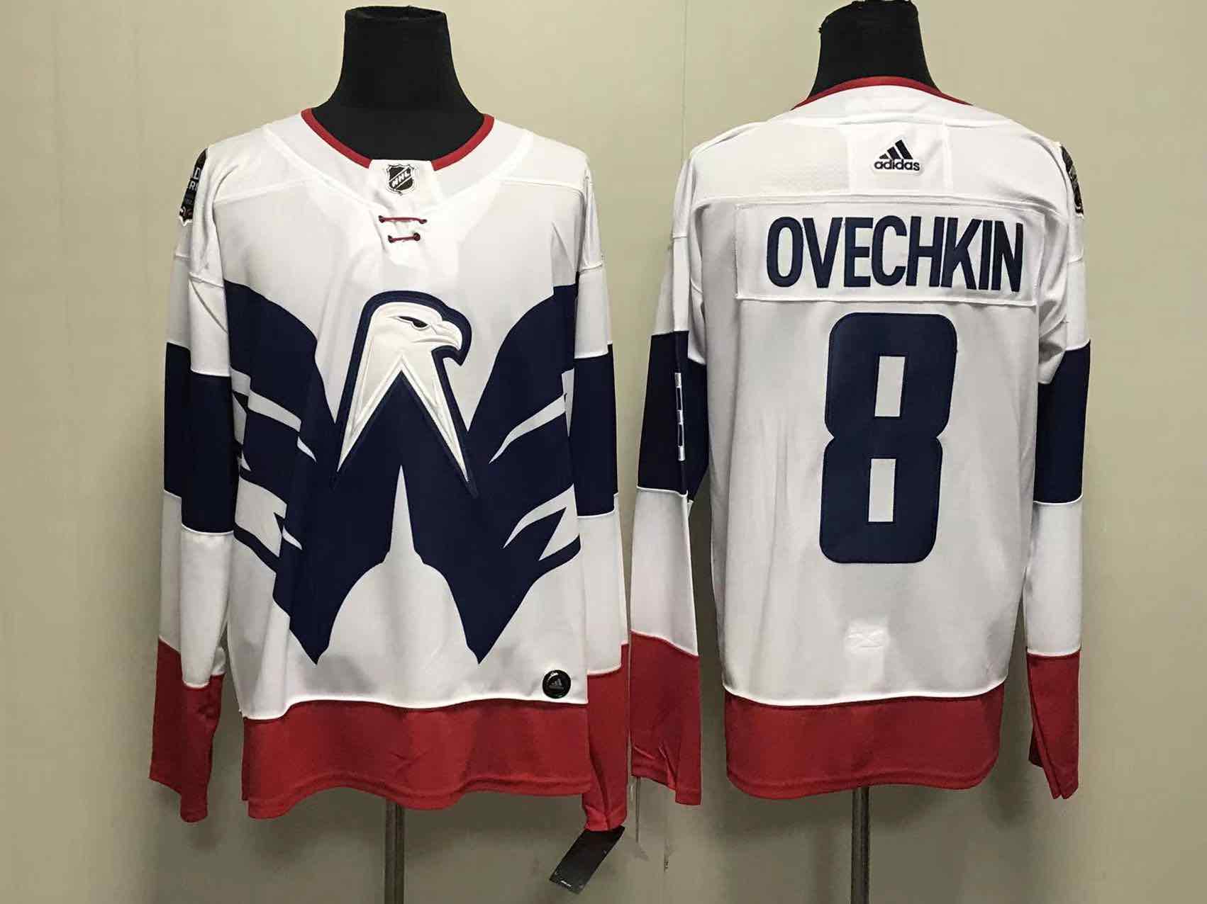 Adidas NHL Washington Captitals #8 Ovechkin White Jersey