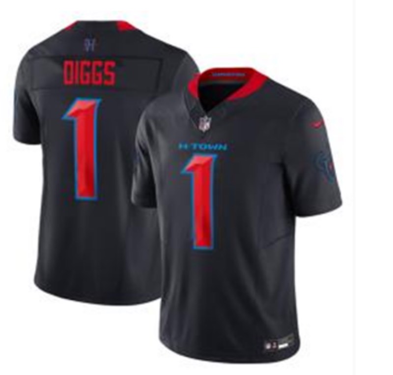 NFL Houston Texans #1 Diggs blue  Limited Jersey