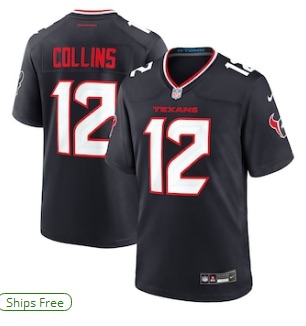 NFL Houston Texans #12 Collins blue Limited Jersey