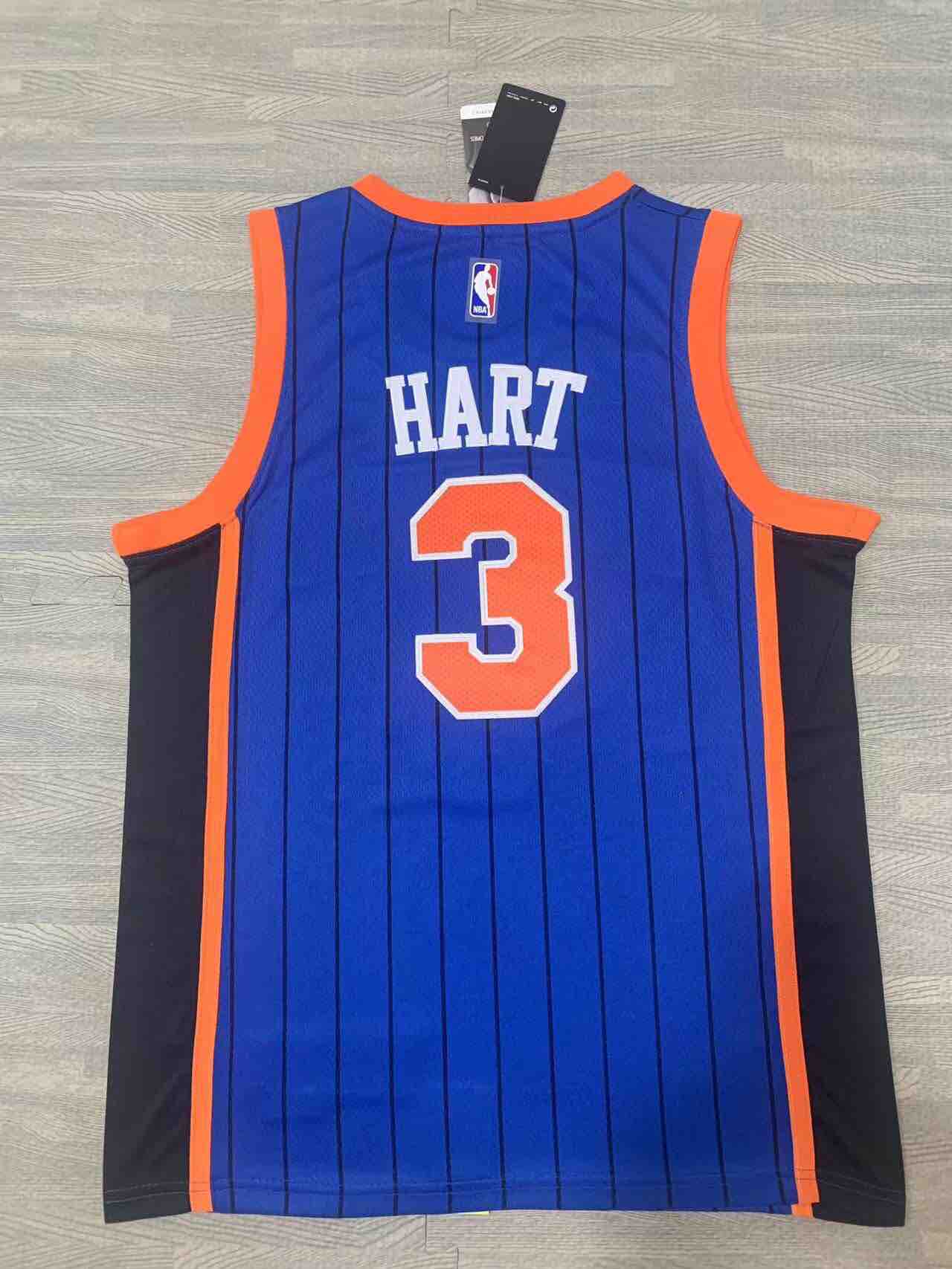 NBA New York Knicks #3 Hart Blue new Jersey