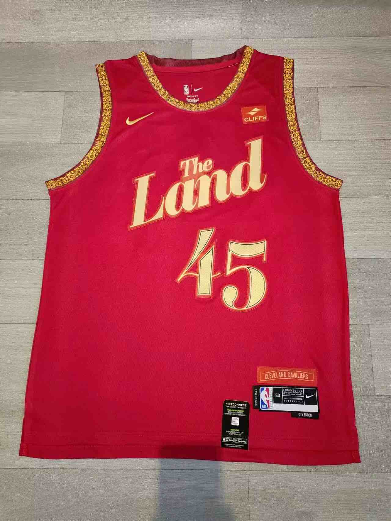 Nike NBA Cleveland Cavaliers #45 Mitchell Red Jersey