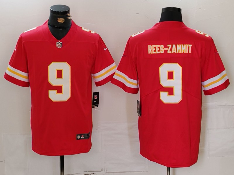 NFL Kansas City Chiefs #9 Rees-Zammit  Limited Red Jersey