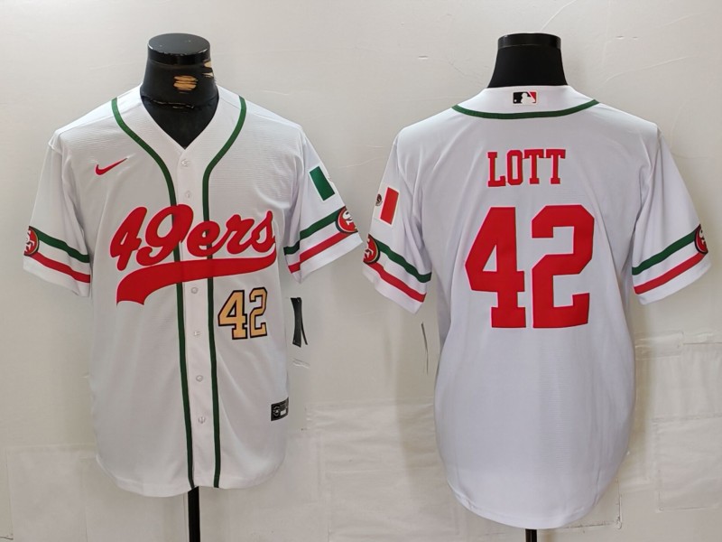 NFL San Francisco 49ers #42 Lott White Combination Jersey