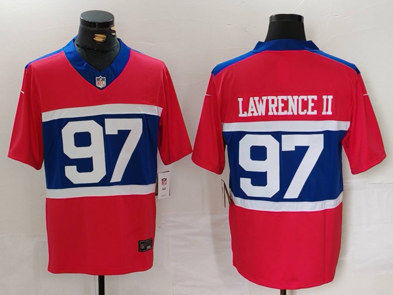 NFL New York Giants #97 Lawrence II Throwback Jersey