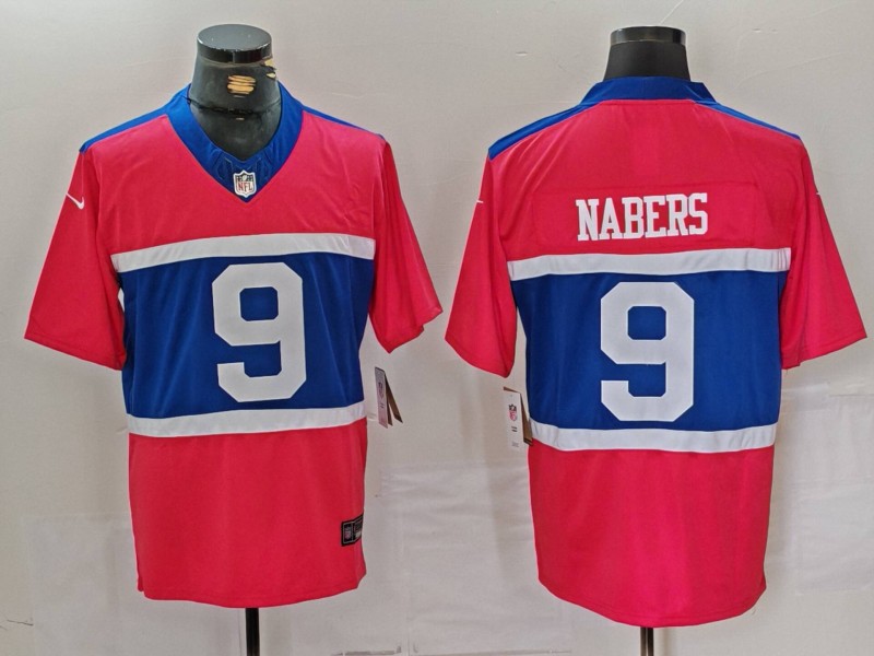 NFL New York Giants #9 Nabers Throwback Jersey