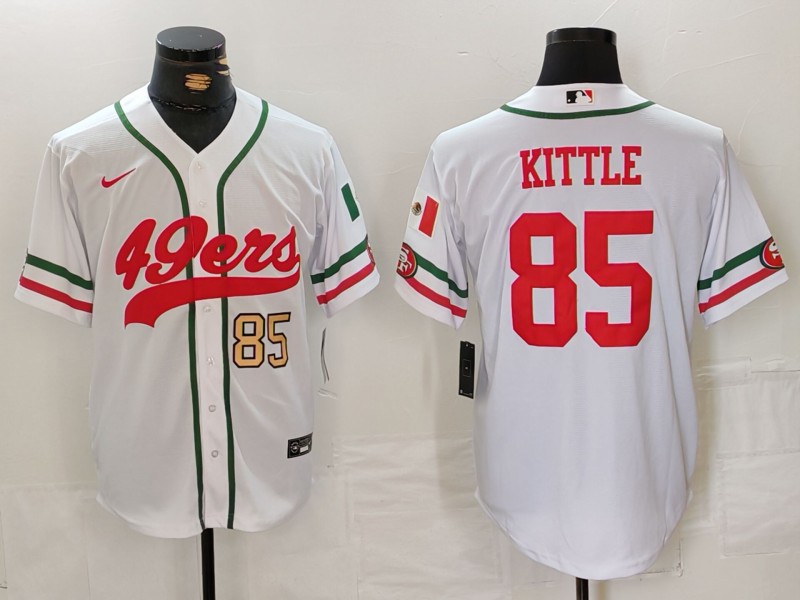 NFL San Francisco 49ers #85 Kittle White Combination Jersey