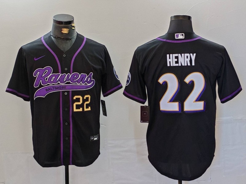 NFL Baltimore ravens #22 Henry Black Vapor Limited Jersey