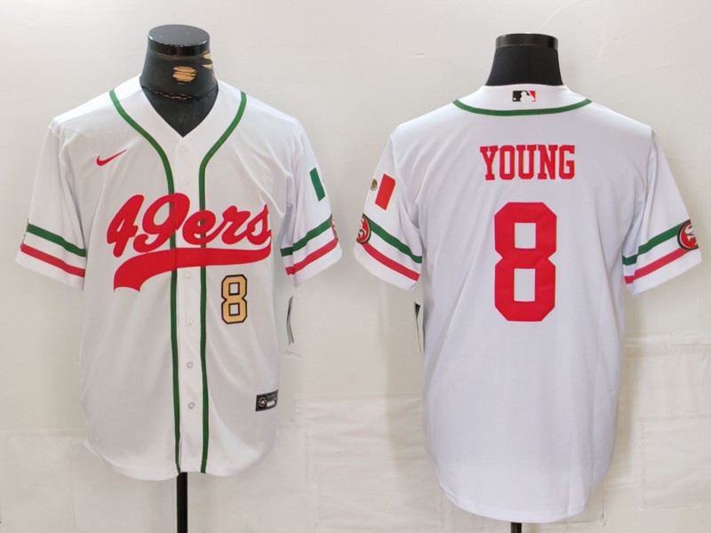 NFL San Francisco 49ers #8 Young White Combination Jersey