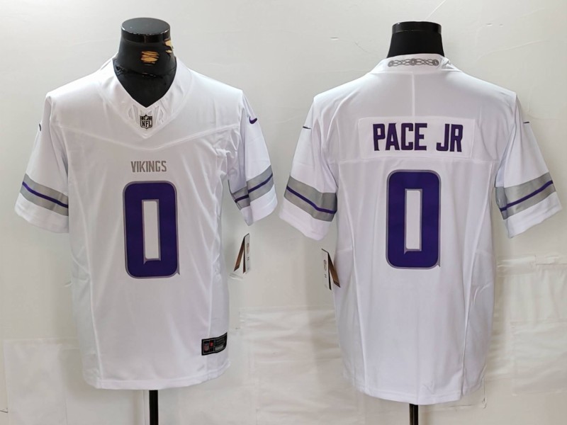 NFL Minnesota Vikings #0 Pace JR White Jersey