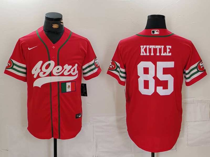 NFL San Francisco 49ers #85 Kittle  Red Combination Jersey