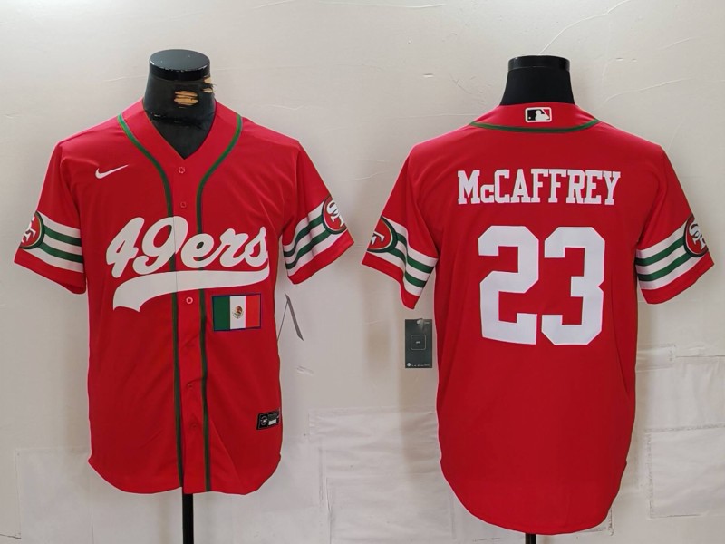 NFL San Francisco 49ers #23 McCaffrey Red Combination Jersey