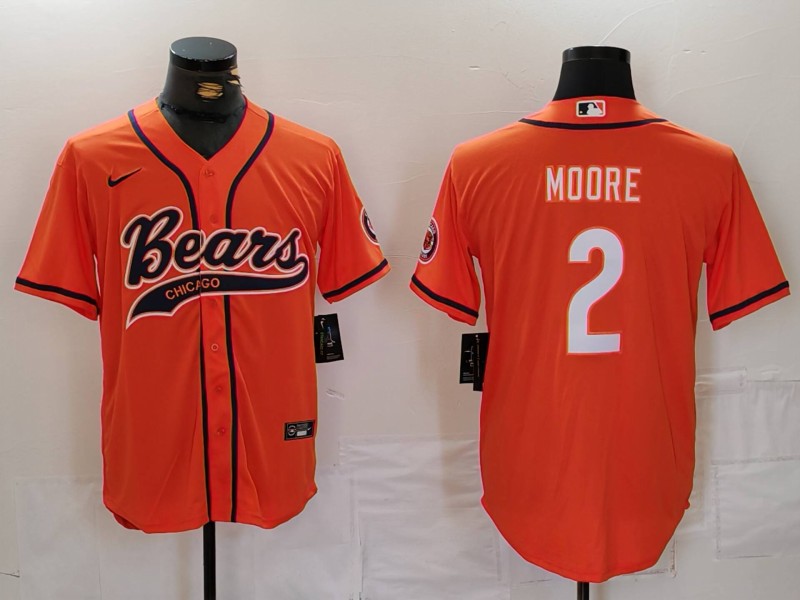 NFL Chicago Bears #2 Moore Orange Jersey