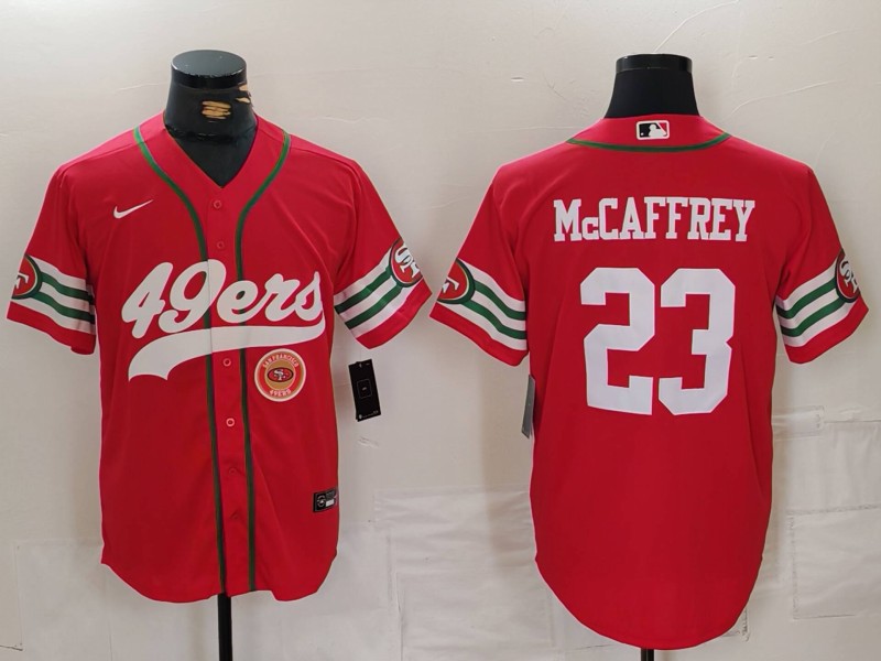 NFL San Francisco 49ers #23 McCaffrey Red Combination  Jersey