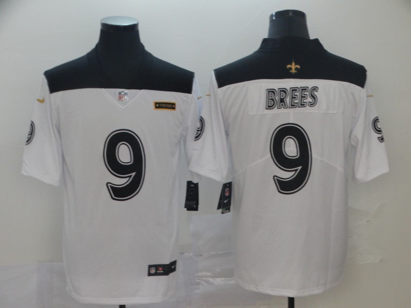 NFL New Orleans Saints #9 Brees White Limited Jersey