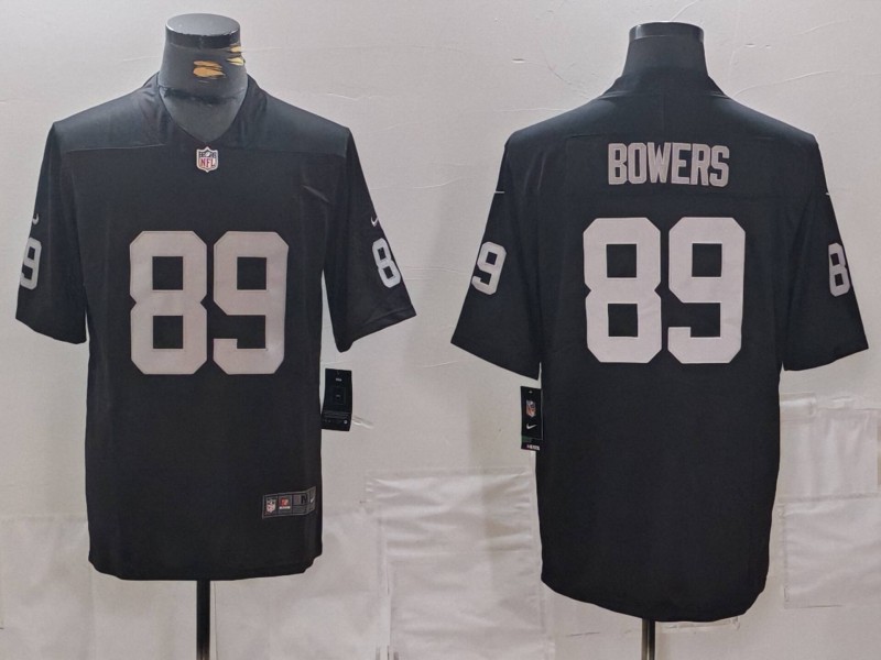 NFL Oakland raiders #89 Bowers Black Vapor Limited Jersey