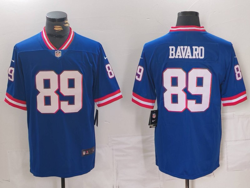 NFL Jerseys New York Giants #89 Bavaro throwback Blue jersey