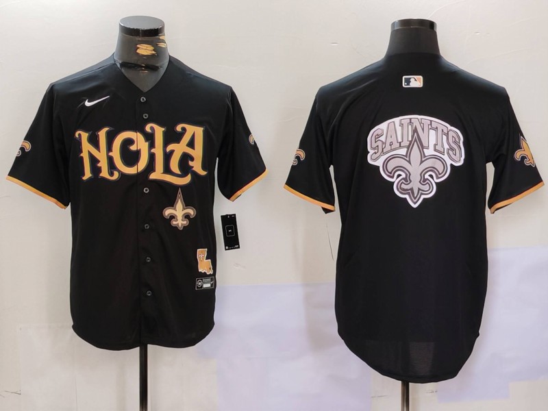 New Orleans Saints  Black Joint-design Jersey