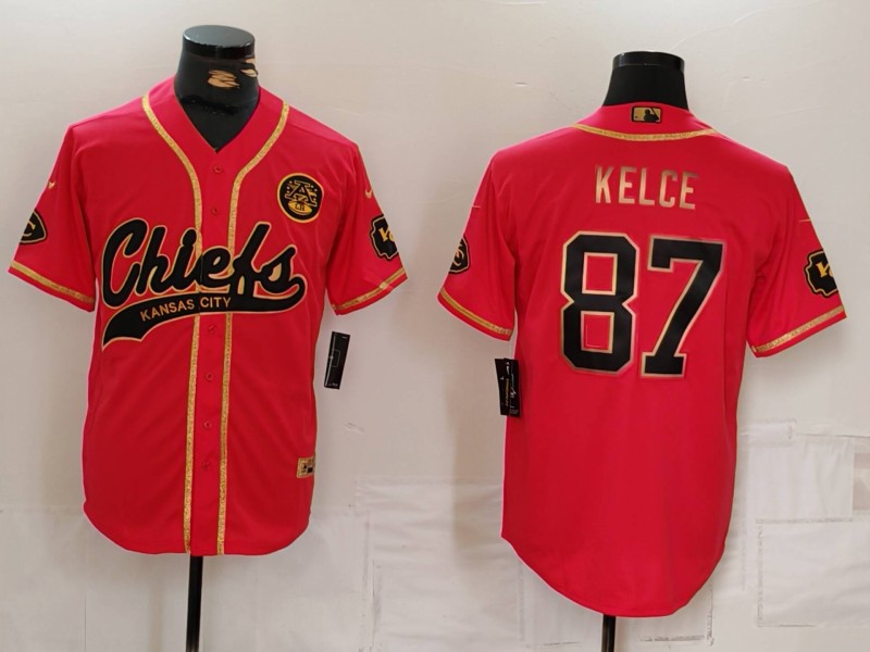 NFL Kansas City Chiefs #87 Kelce Red Limited Jersey