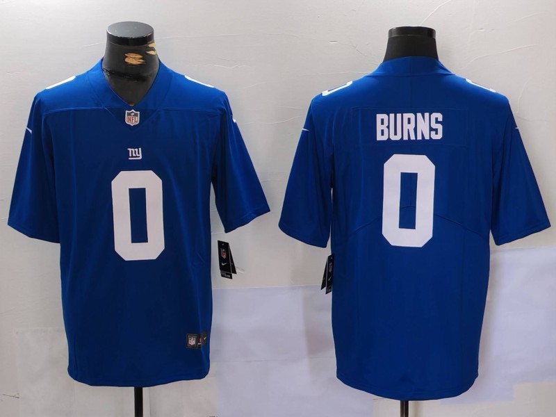 NFL New York Giants #0 Burns Blue Vapor Limited Jersey 