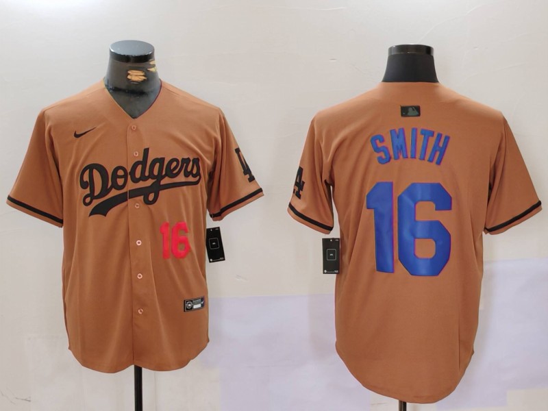 MLB Los Angeles Dodgers #16 Smith Joint-design Jersey