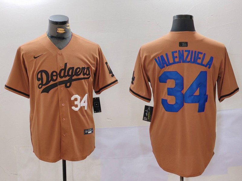 MLB Los Angeles Dodgers #34 Valenzuela Joint-design Jersey