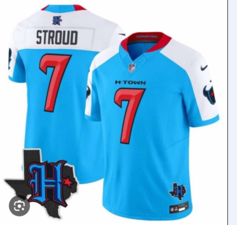 NFL Houston Texans #7 Stroud Blue Vapor Limited Jersey