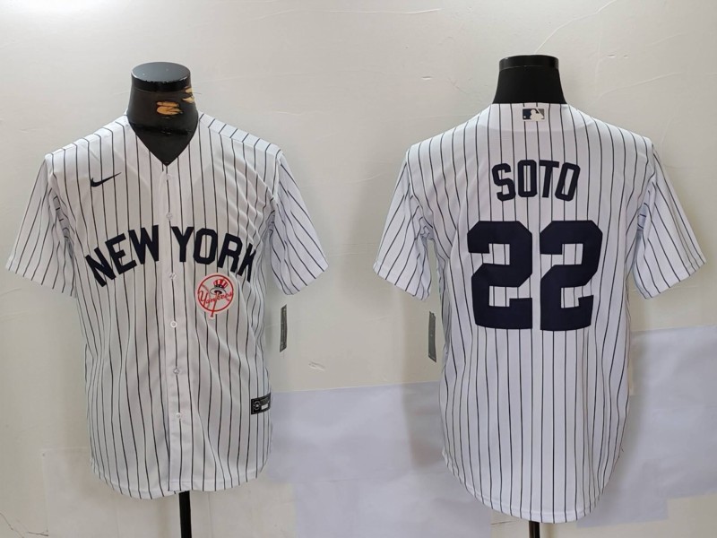 MLB New York Yankees #22  Soto White Jersey