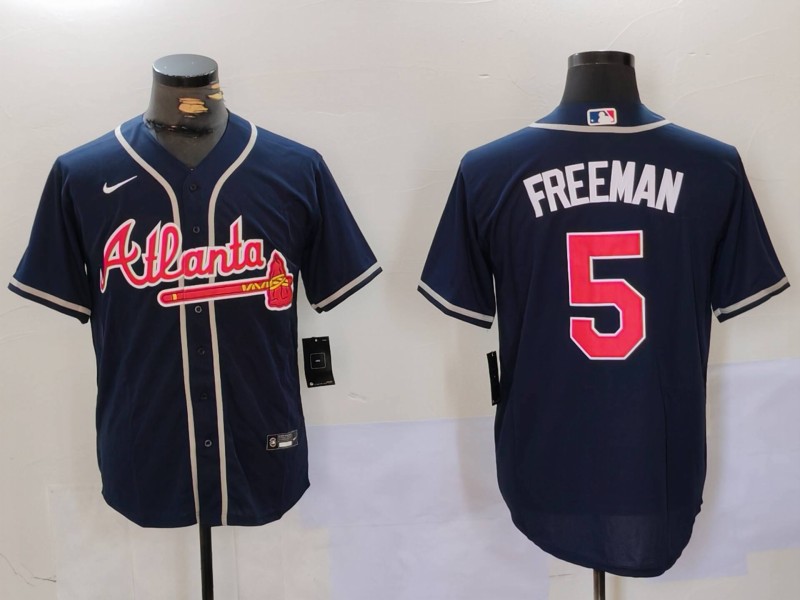 MLB Atlanta Braves #5 Freeman Blue Game Jersey