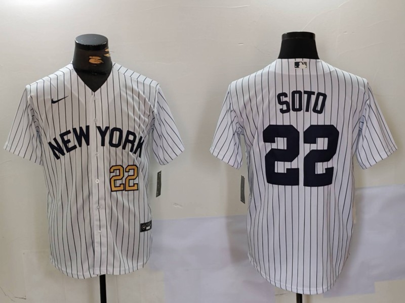 MLB New York Yankees #22 Soto White Jersey