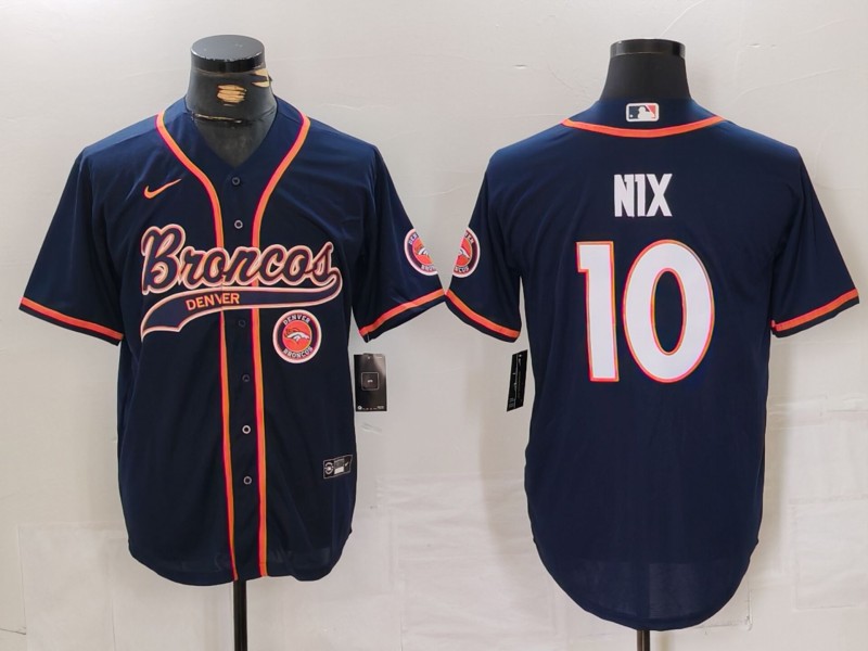 NFL Denver Broncos #10 Nix Joint-design Blue Jersey