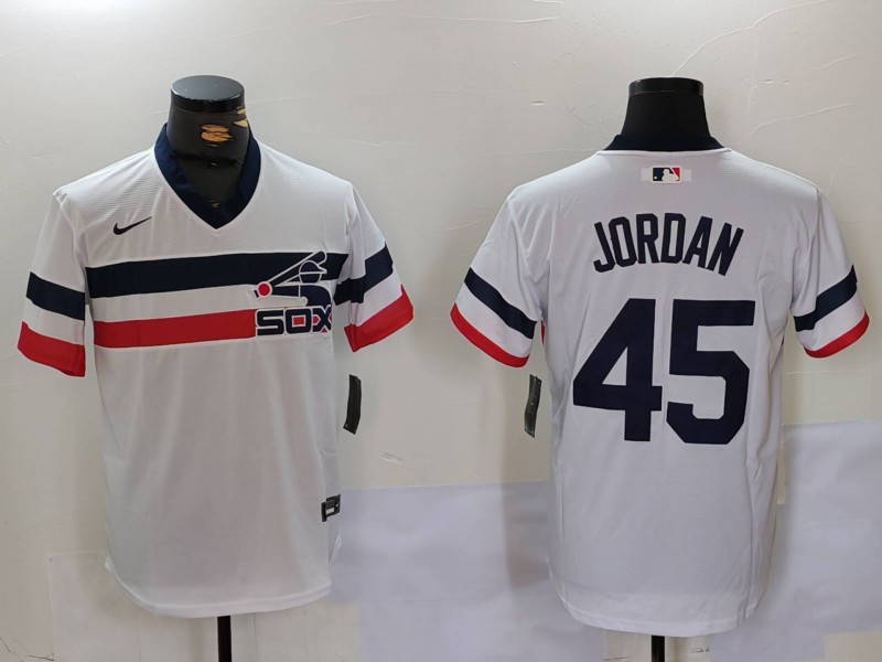 MLB Chicago White Sox #45 Jordan White Throwback Jersey