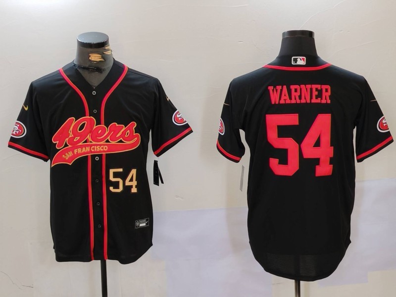 NFL San Francisco 49ers #54 Warner Black Joint-designed Jersey