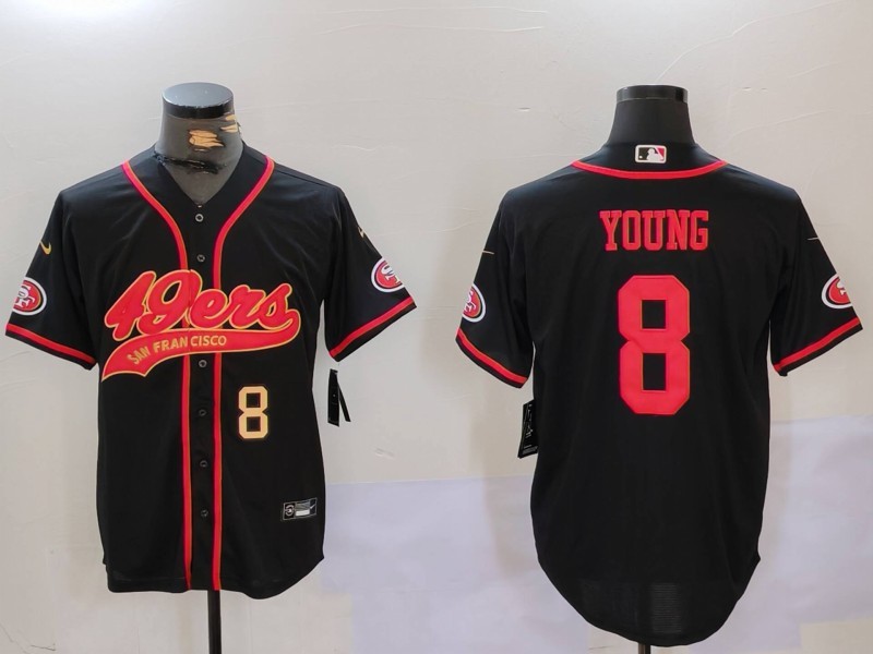 NFL San Francisco 49ers #8 Young Black Joint-designed Jersey 