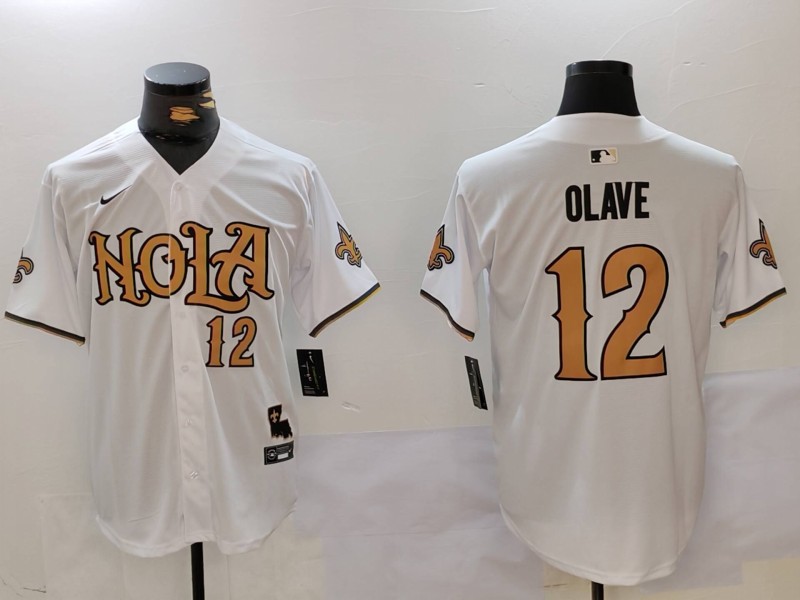 NFL New Orleans Saints #12 Olave White Thanksgiving Jersey