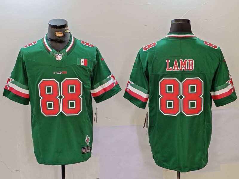 NFL Dallas Cowboys #88 Lamb Green Limited Jersey