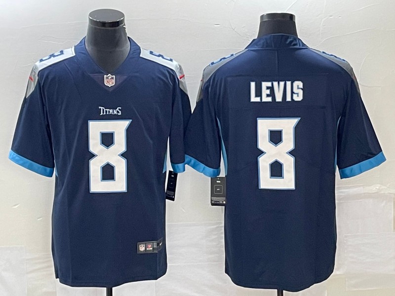 NFL Tennessee Titans #8 Levis Blue Vapor Limited New Jersey