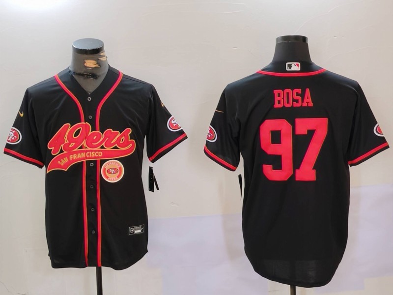 NFL San Francisco 49ers #97 Bosa Black Joint-designed Jersey