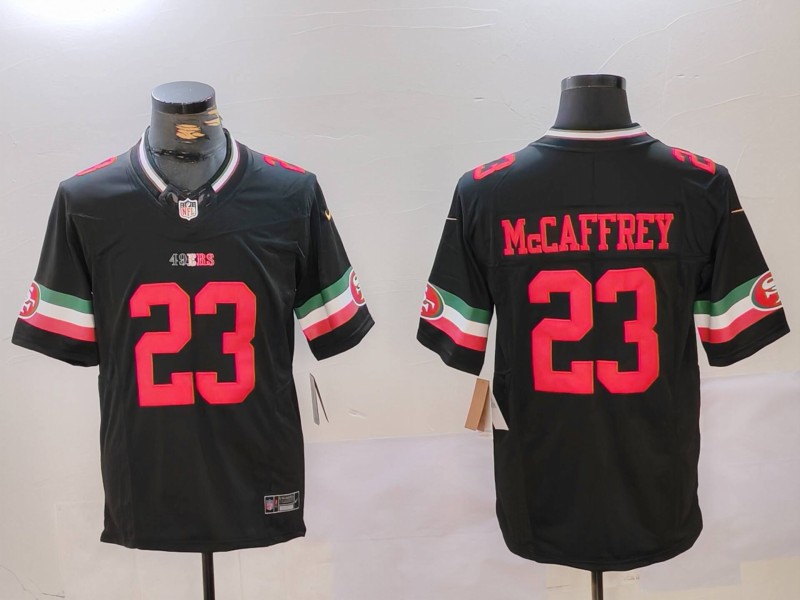 NFL San Francisco 49ers #23 McCaffrey Black Jersey