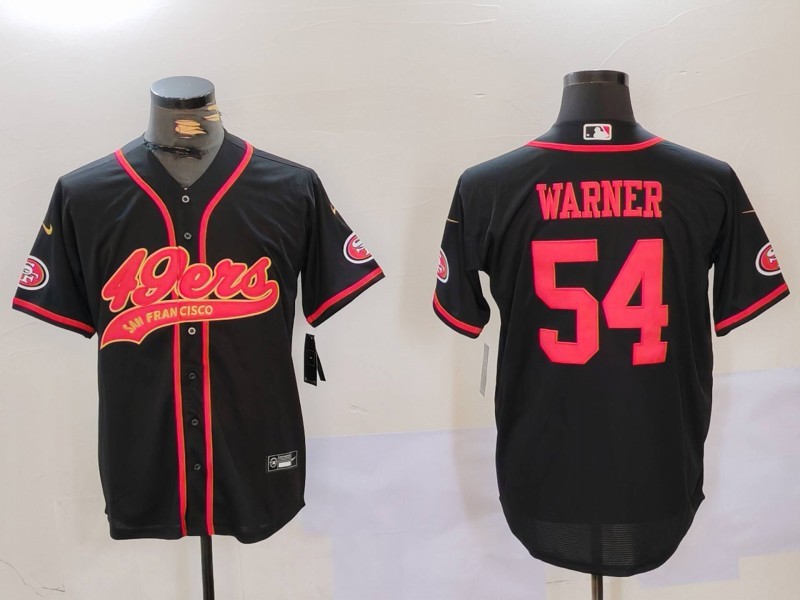 NFL San Francisco 49ers #54 Warner Black Joint-designed Jersey 