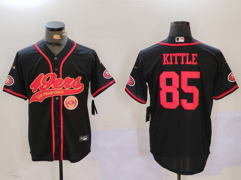 NFL San Francisco 49ers #85 Kittle Black Joint-designed Jersey