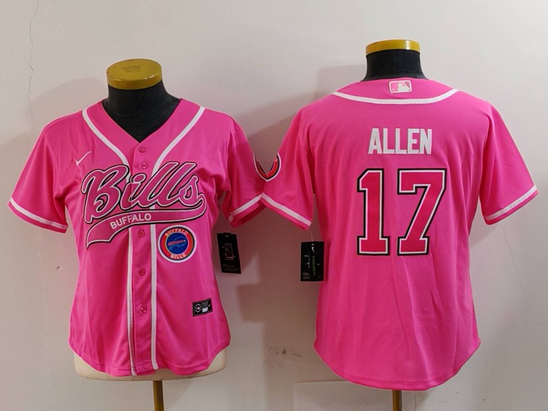 Womens NFL Buffalo Bills #17 Allen Pink Limited Jersey