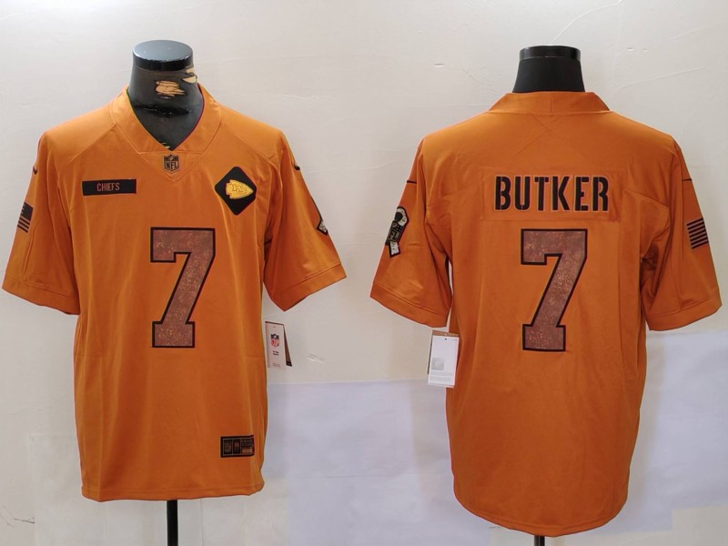 NFL Kansas City chiefs #7 Butker Salute to serive Limited Jersey