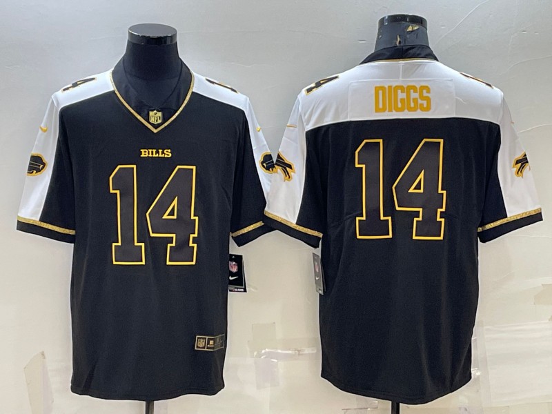 NFL Buffalo Bills #14 Diggs Black Gold Limited Jersey