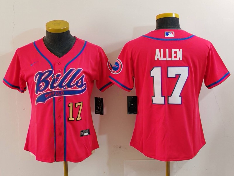 Womens NFL Buffalo Bills #17 Allen Red  Limited Jersey