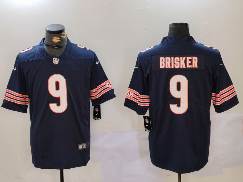 NFL Chicago Bears #9 Brisker Blue Jersey