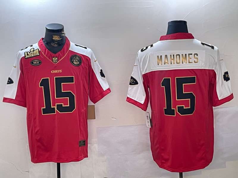 NFL Kansas City chiefs #15 Mahomes Red Limited Jersey